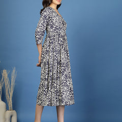 Women's Animal Print Fit & Flare Dress