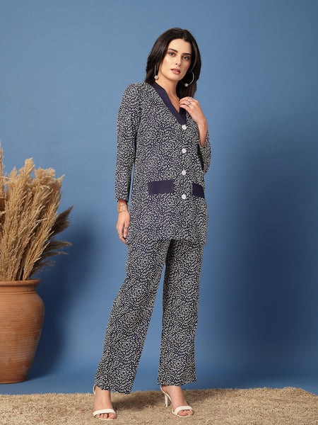 Women V-Neck Nightwear Set