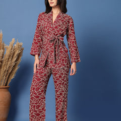 Women Printed Fashion Cord Set