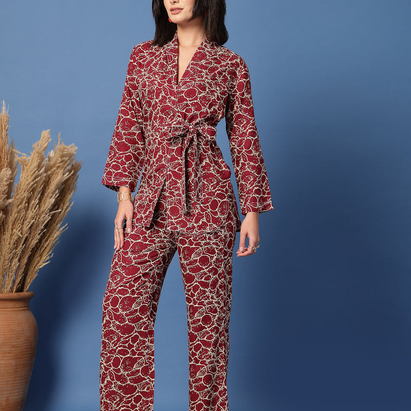 Women Printed Fashion Cord Set