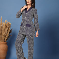 Women V-Neck Nightwear Set