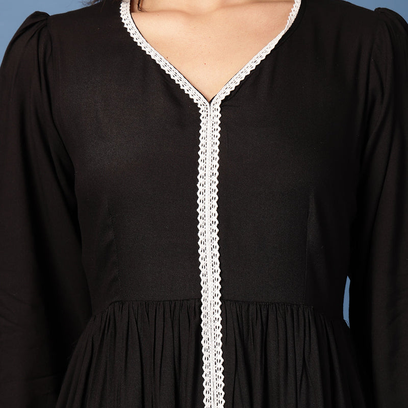 Women V-Neck Fit & Flare Dress