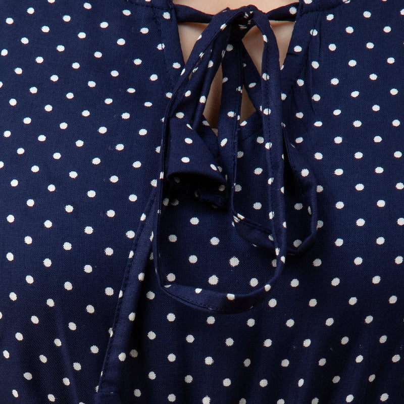 Women's Polka Print Fit & Flare Dress