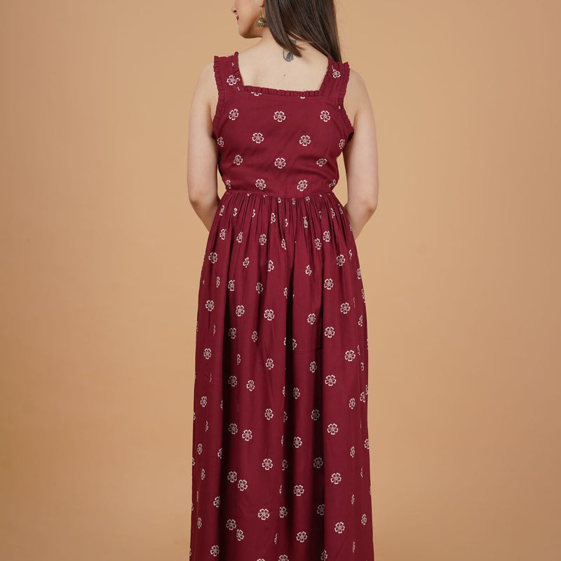 Women's Floral Print Fit & Flare Dress