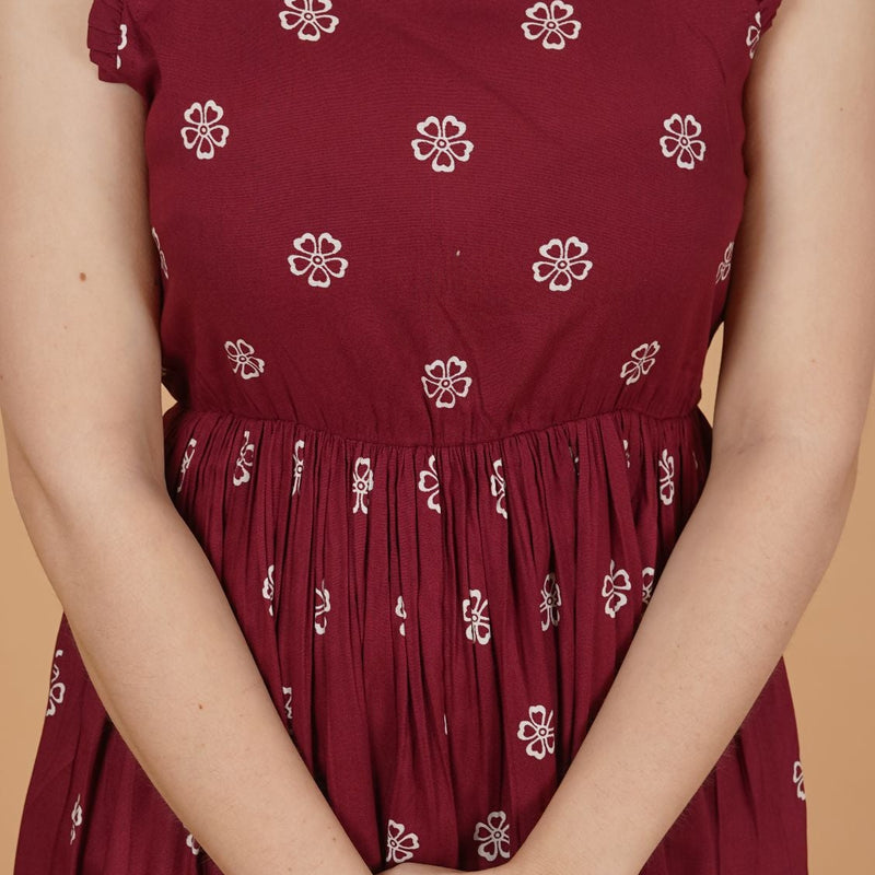 Women's Floral Print Fit & Flare Dress