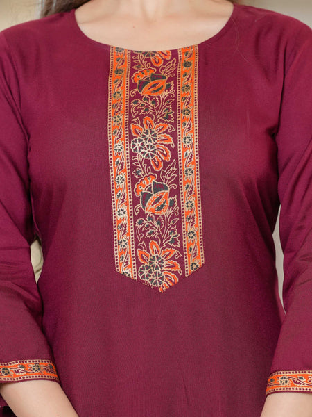 Women's Rayon Straight Kurta & Pants with Dupatta set