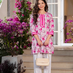 Women's Printed Straight Cotton  Kurta