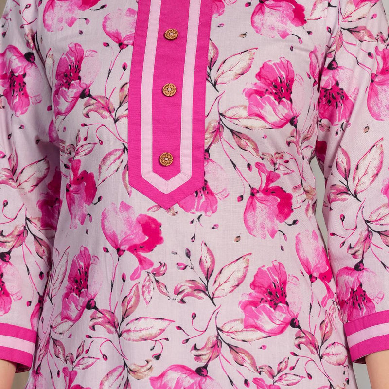 Women's Printed Straight Cotton  Kurta