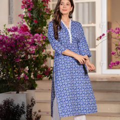 Women's Printed Straight Cotton  Kurta