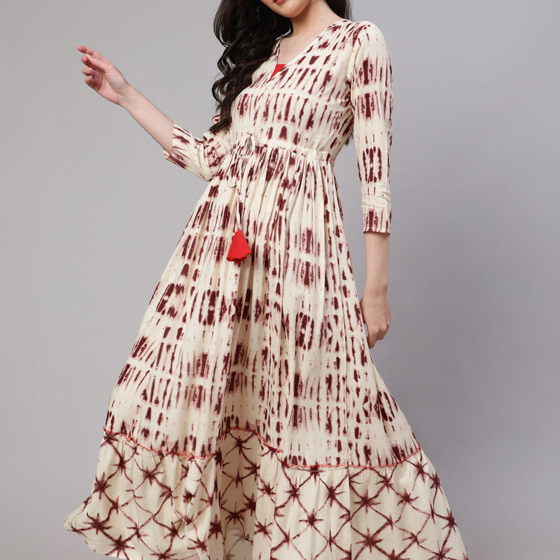 Women's Floral Print Fit & Flare Dress