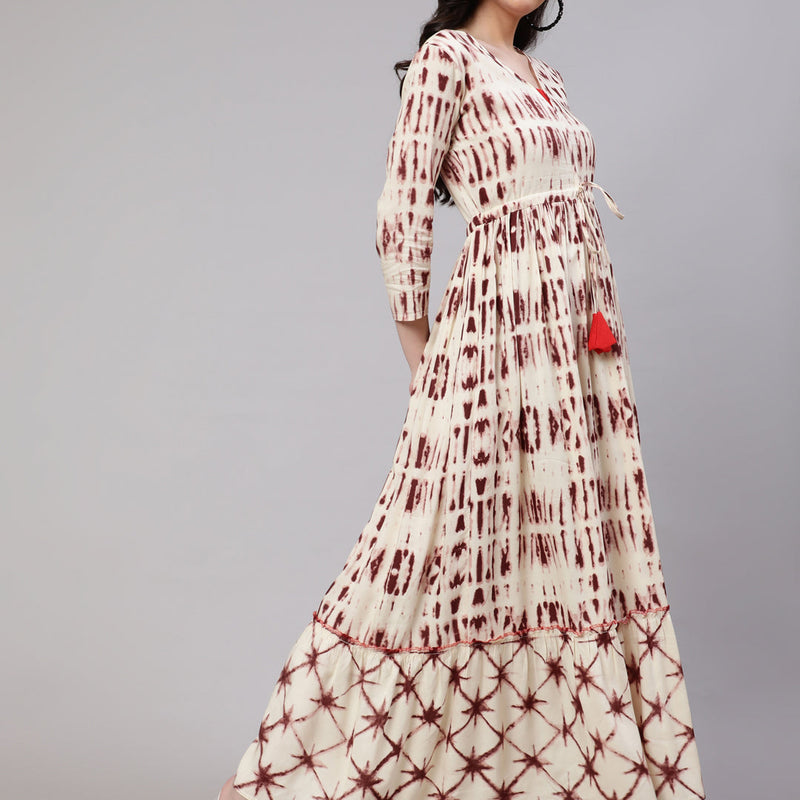 Women's Floral Print Fit & Flare Dress