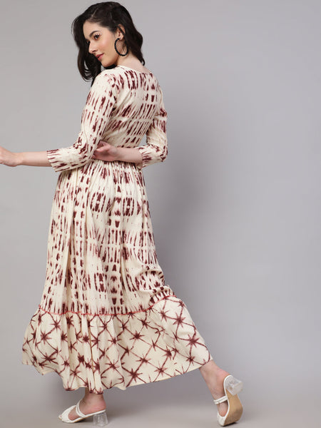 Women's Floral Print Fit & Flare Dress