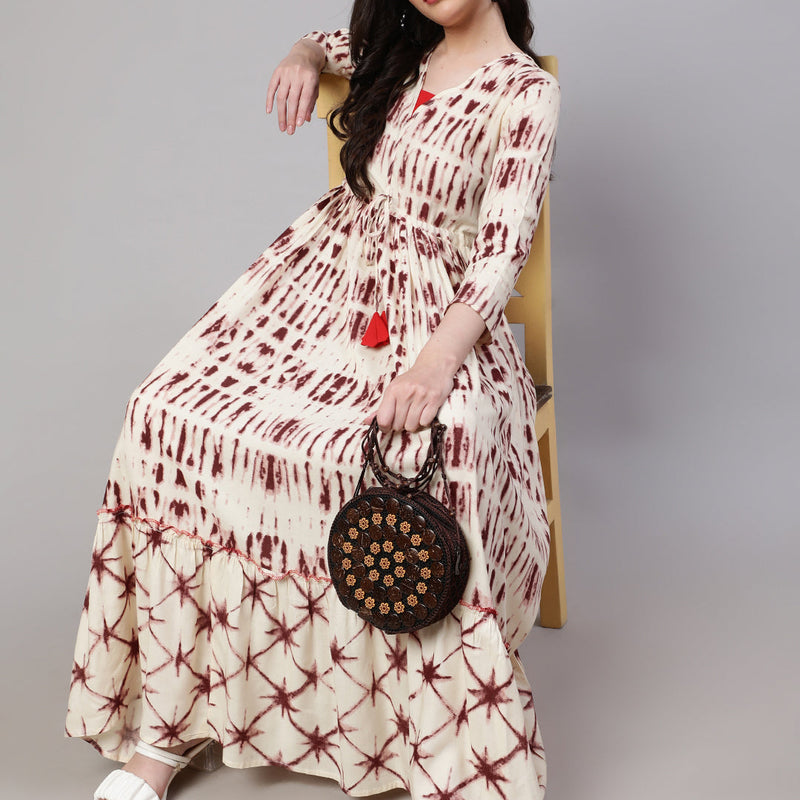 Women's Floral Print Fit & Flare Dress