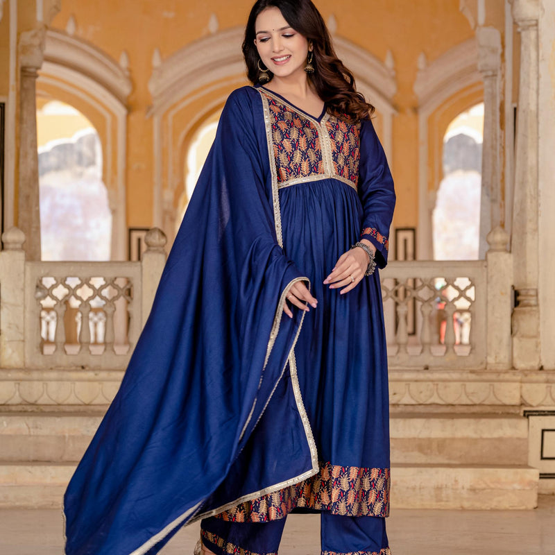 Women Viscose Rayon Kurta Palazzo Set