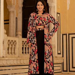 Floral Skirt-Suit Set
