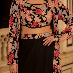 Floral Skirt-Suit Set